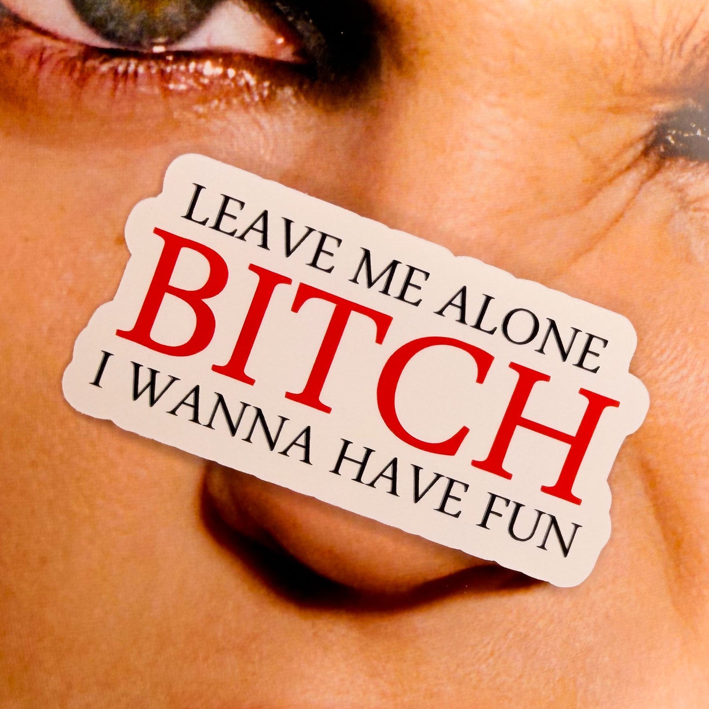 x my h/leave me alone bite me RR2 sticker set