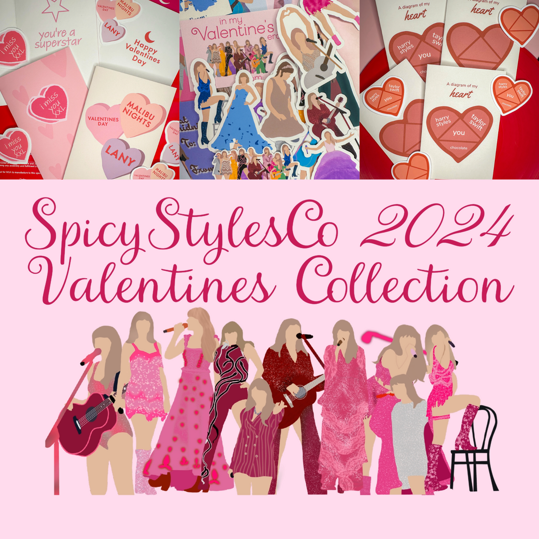 In our Valentines Era (Taylor Swift, LANY & Custom Valentines, Cards, & Stickers) | SpicyStylesCo 2024 Valentines Day Collection