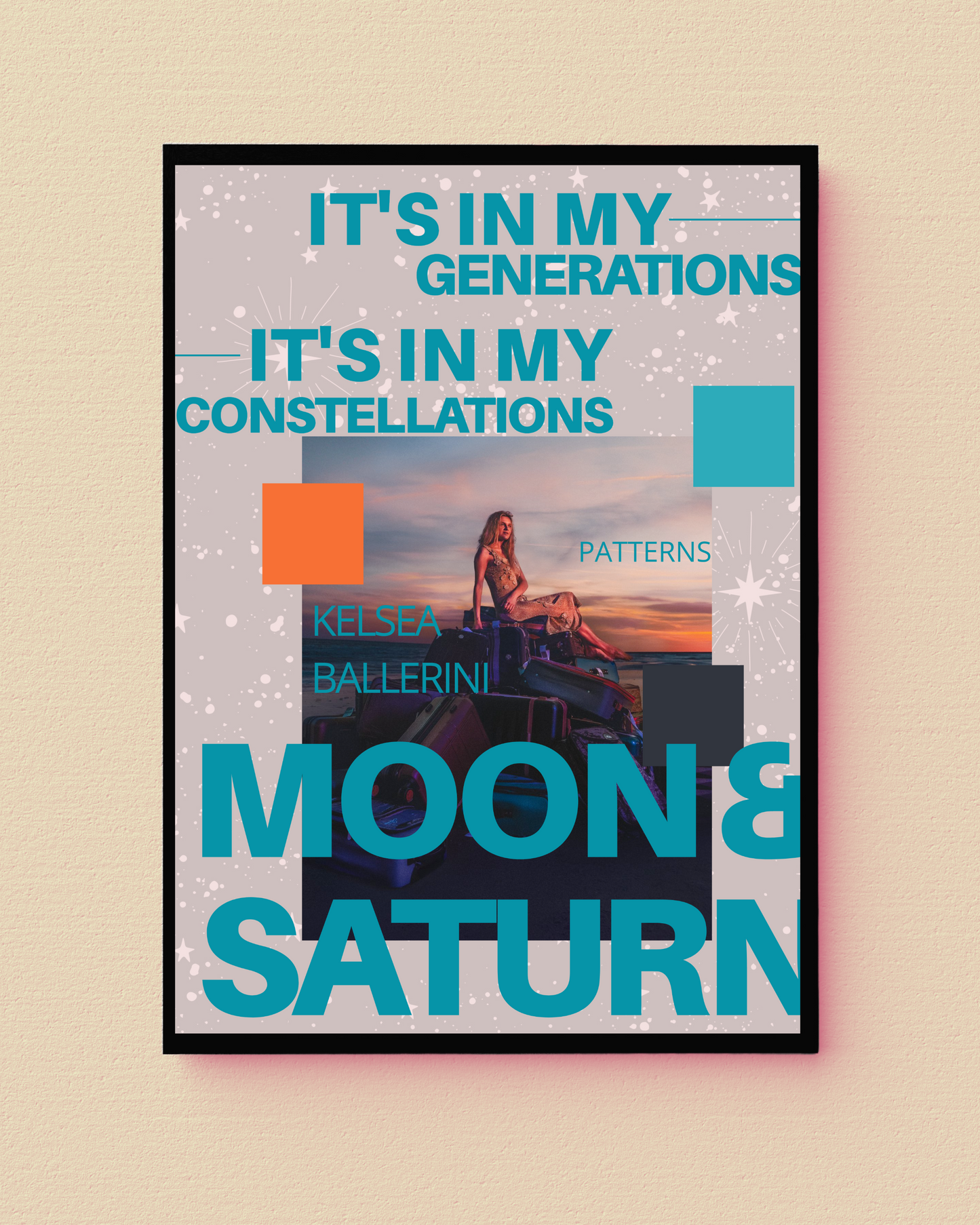 Moon & Saturn Patterns Kelsea Ballerini Poster | DIGITAL DOWNLOAD