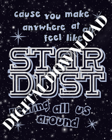 Stardust ZAYN FREE Lyric Poster | DIGITAL DOWNLOAD