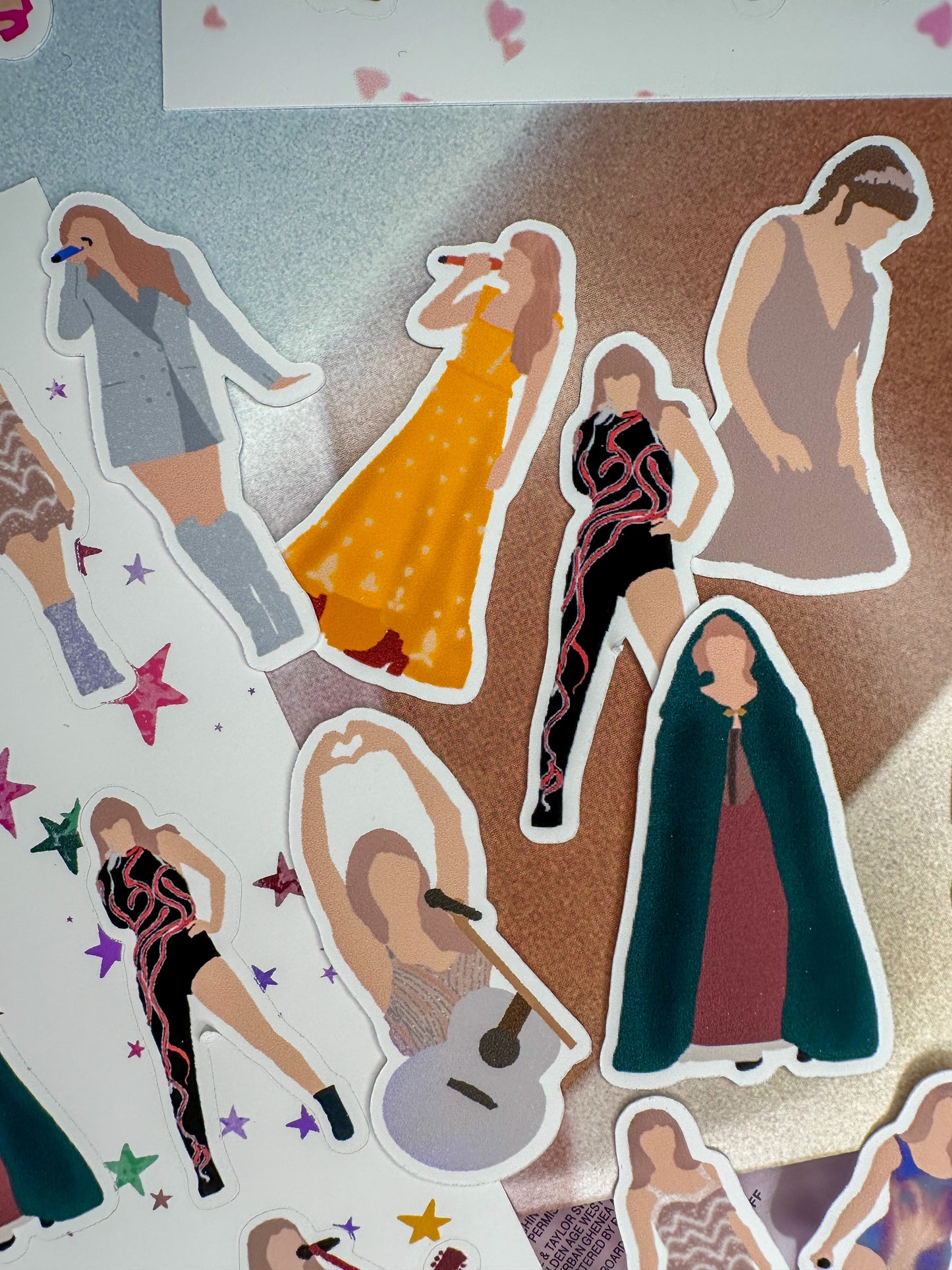 Eras Tour Outfit Stickers | Taylor Swift Swiftie Midnights Grammys Kiss cut Sticker Sheet and die cut sticker options matte finish