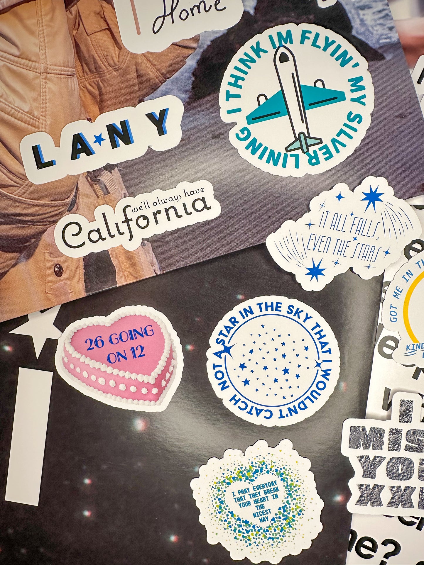 20 A Beautiful Blur LANY Stickers | Paul Klein Los Angeles New York lyrics Matte Finish