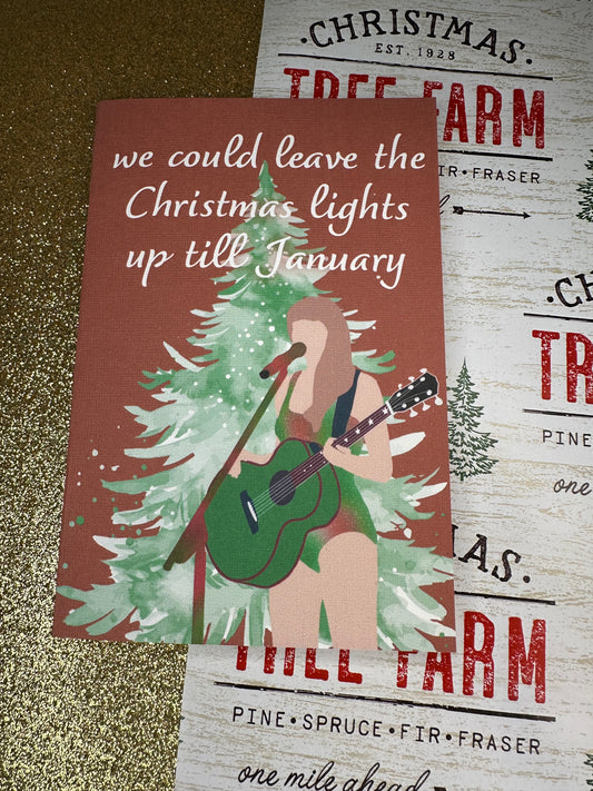 christmas lights swiftie card TS7 christmas card