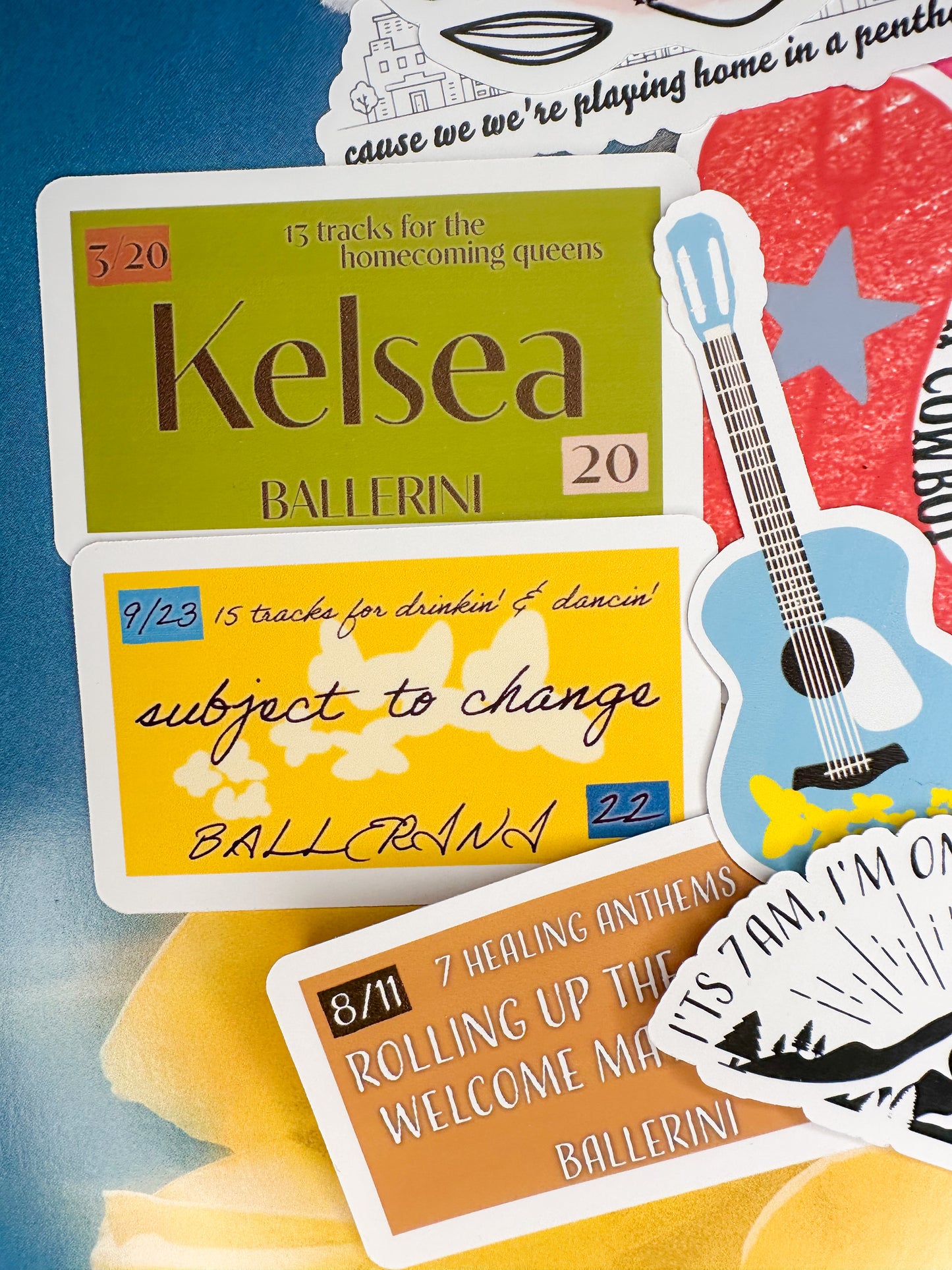 21 Kelsea Ballerini stickers | Subject to change, rolling up the welcome mat (for good)