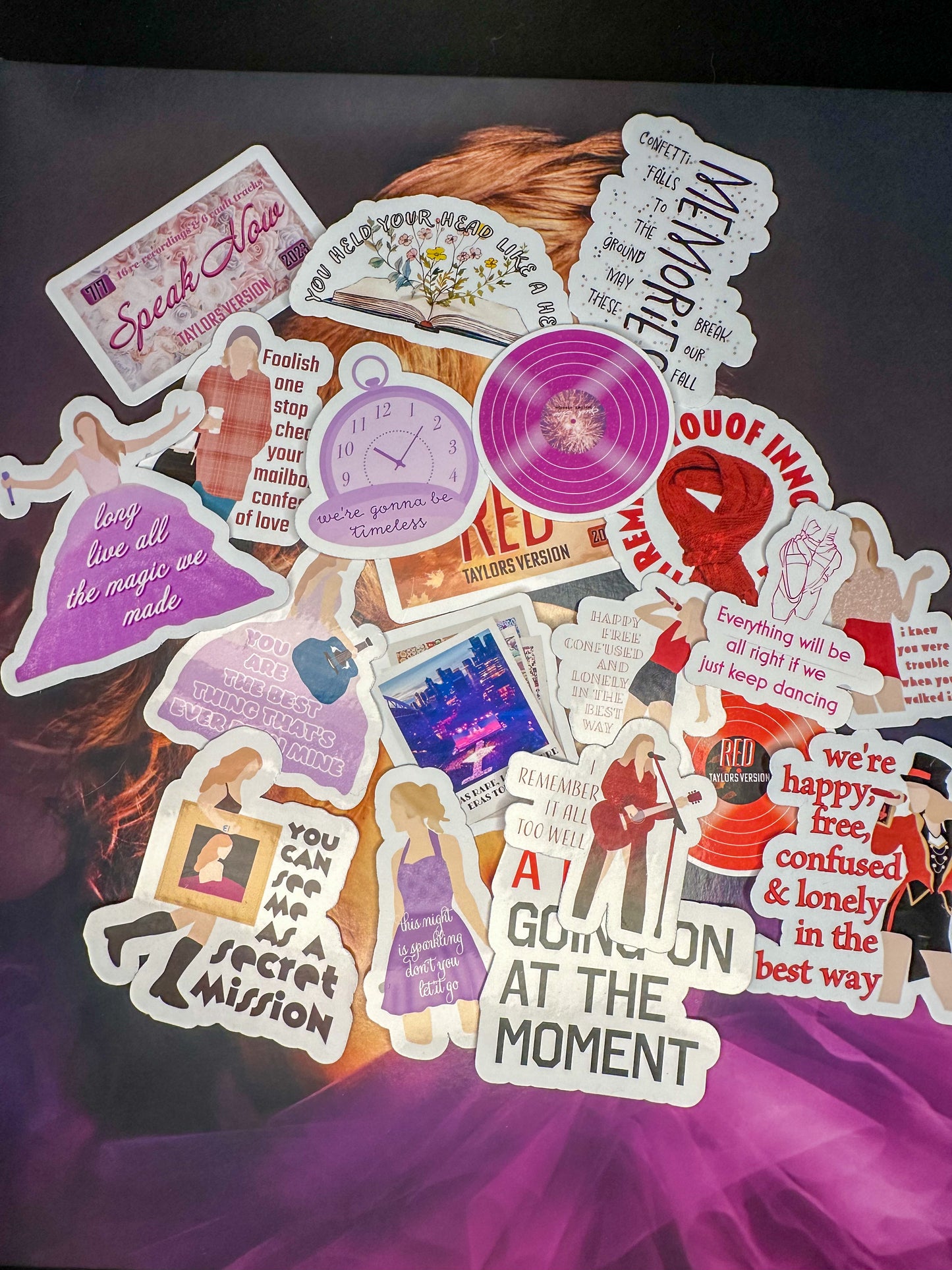 100! Swiftie Stickers Eras Tour | Taylor Swift lyrics, doodles,and more!