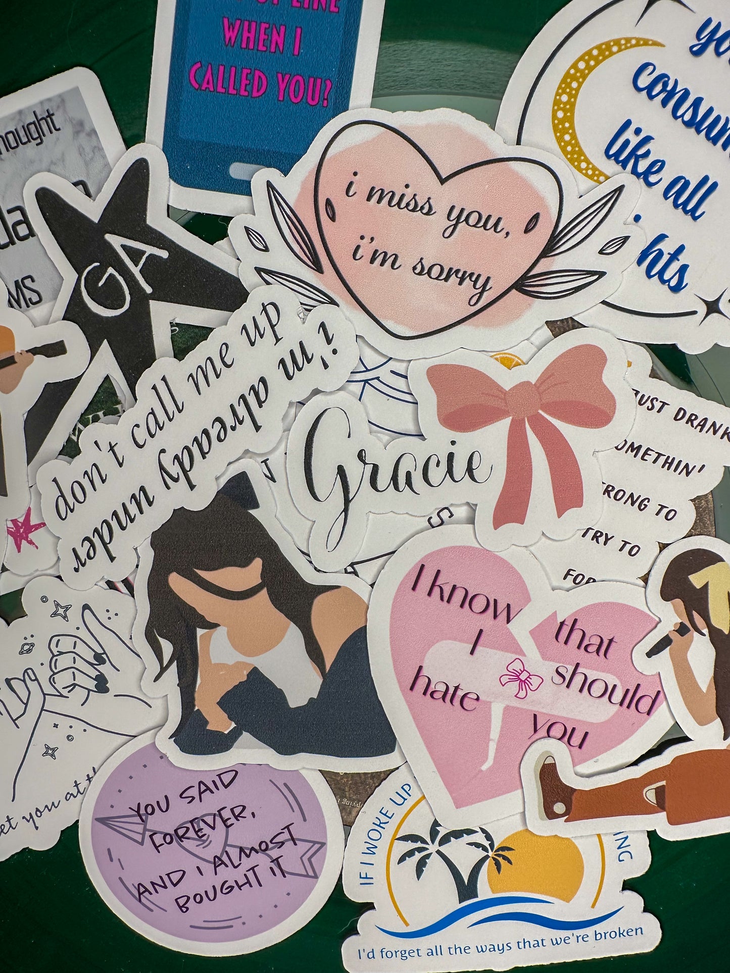24 Gracie Abrams Stickers | The Secret of Us Risk Close to You Good Riddance