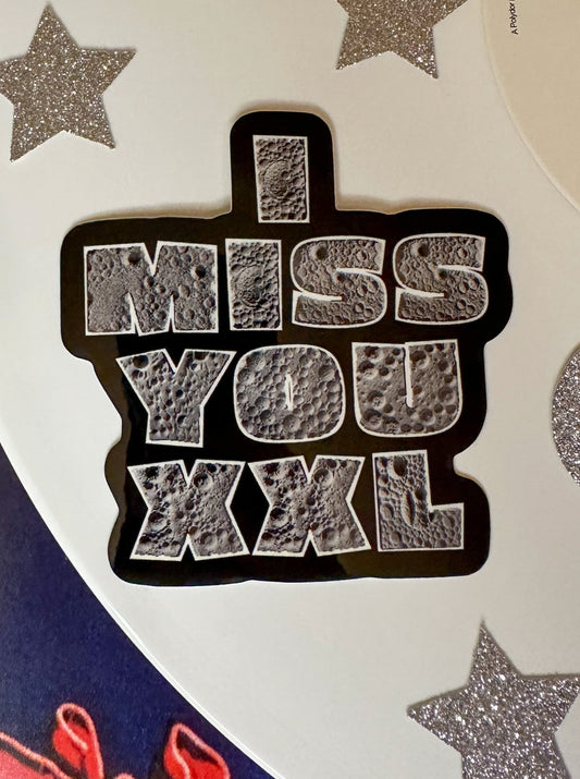 i miss you xxl moon print LA5 sticker