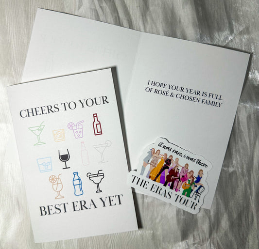 cheers to the eras TS birthday card