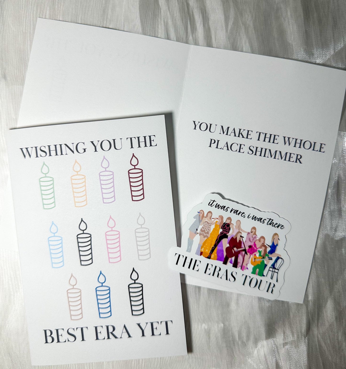 eras candles TS birthday card