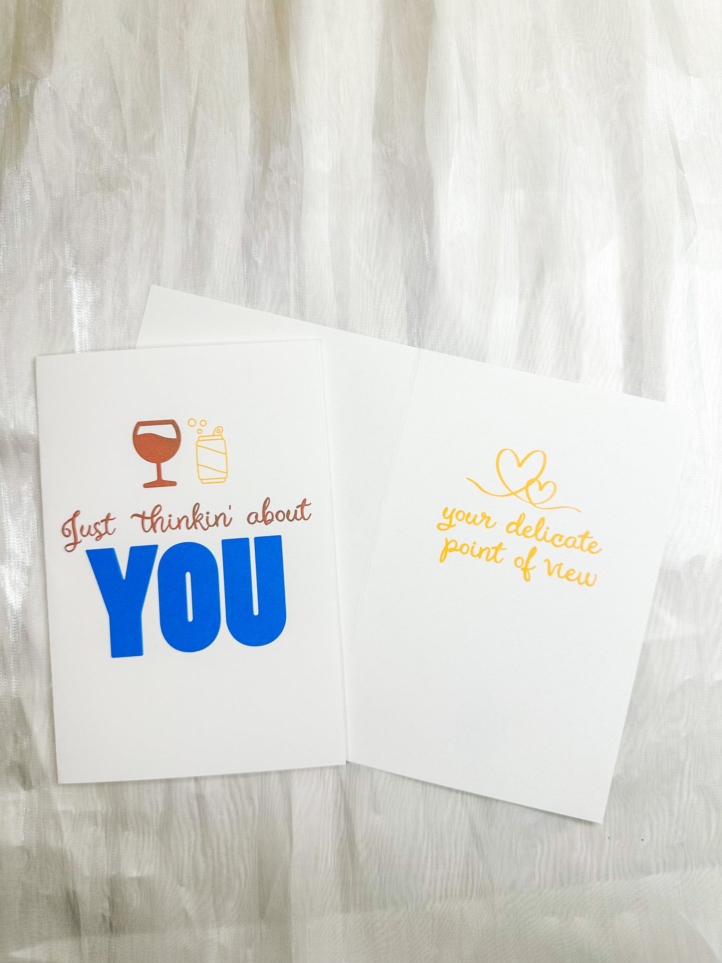 just thinkin' about you greeting card + envelope