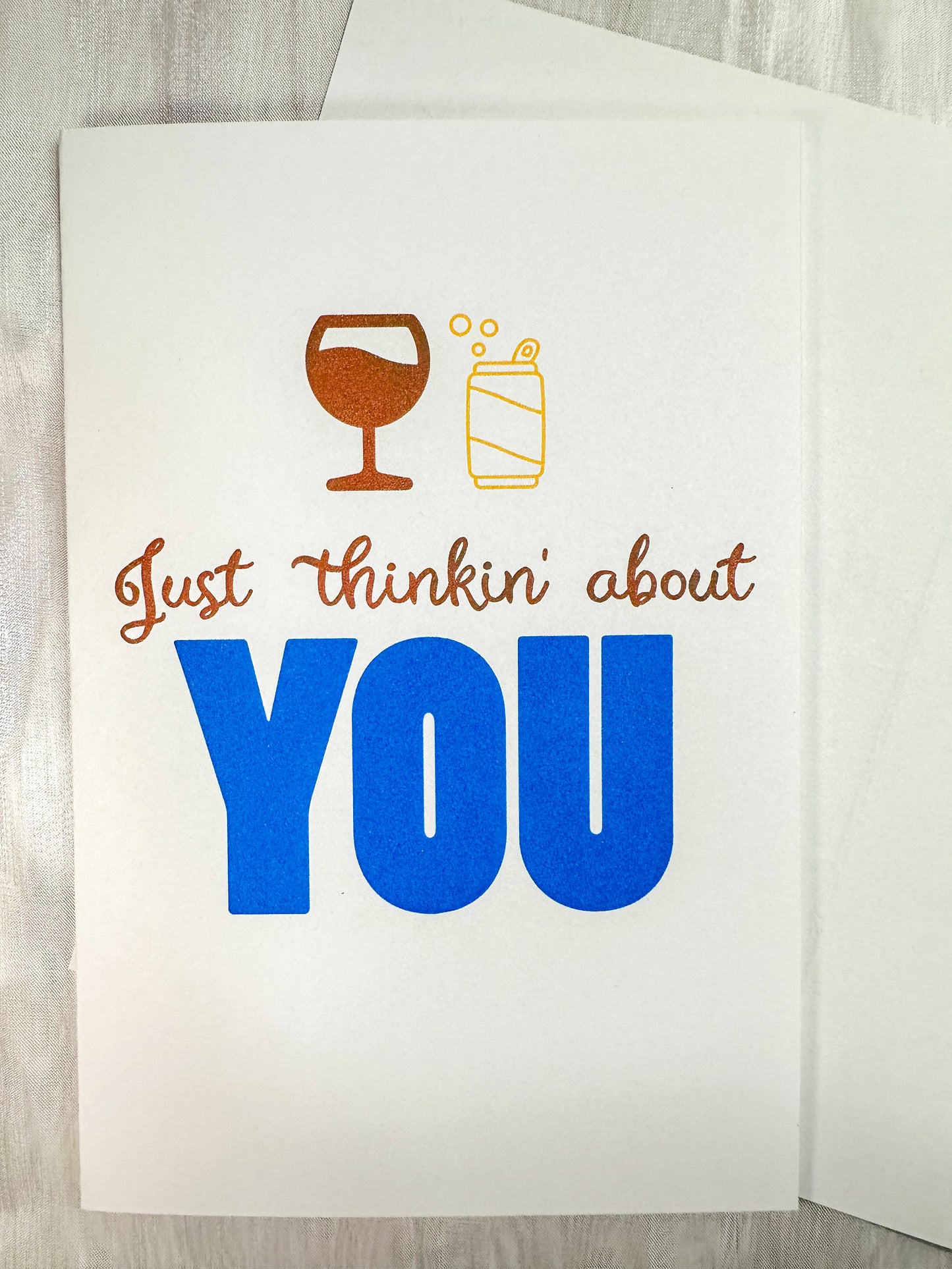 just thinkin' about you greeting card + envelope