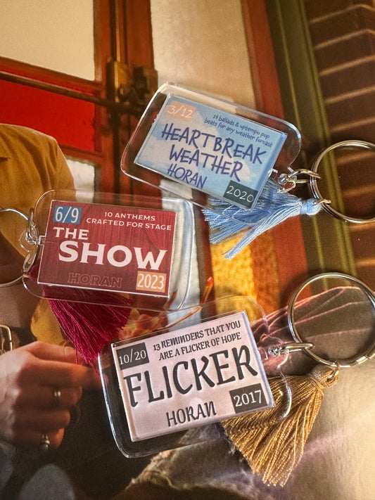 flicker heartbreak show NH license plate keychains