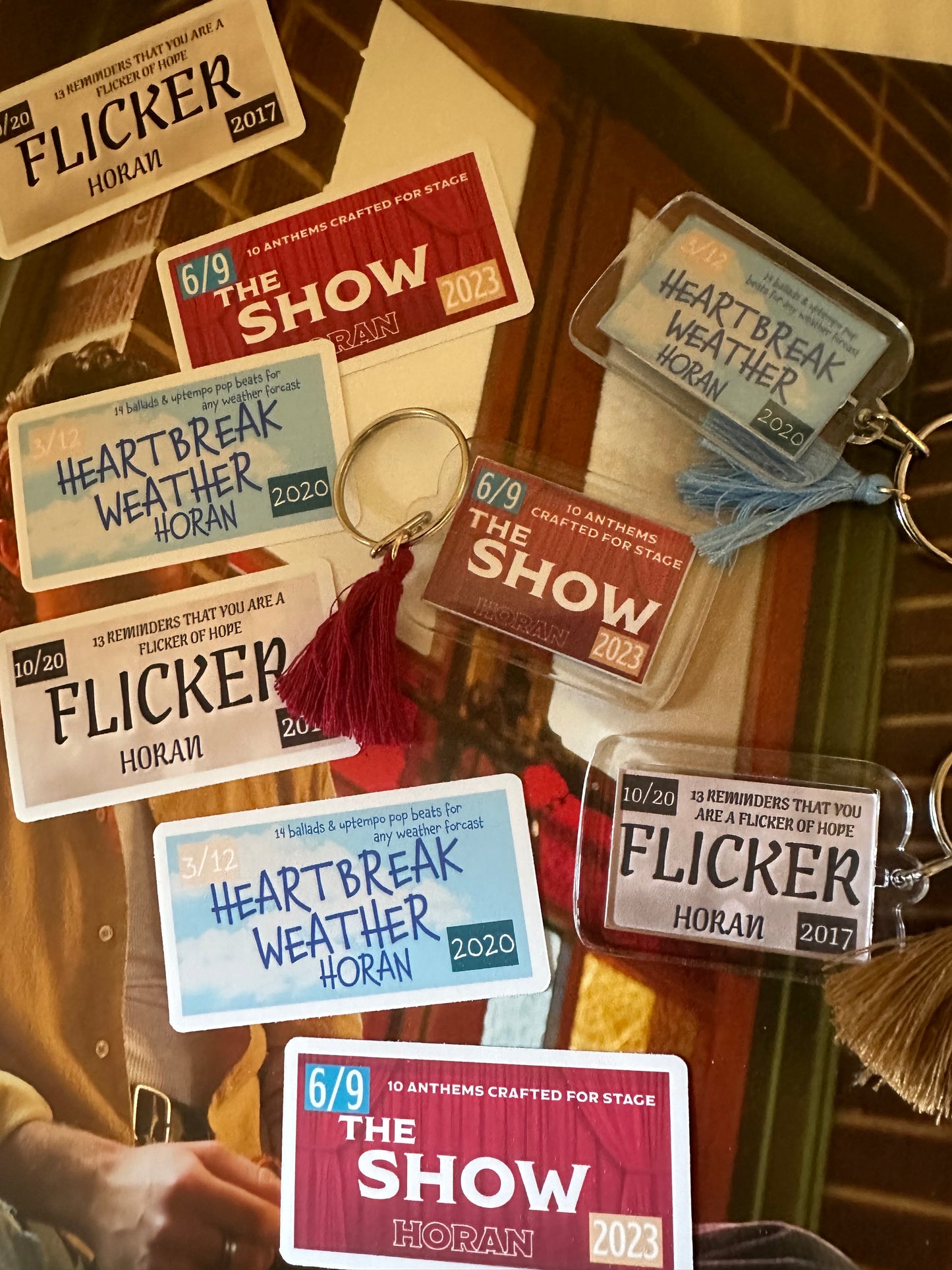 flicker heartbreak show NH license plate keychains