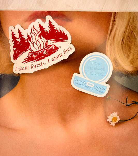 forests/audrey hepburn lyrics MP3 sticker set