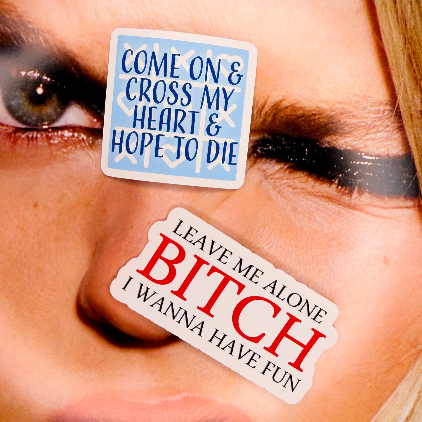 x my h/leave me alone bite me RR2 sticker set