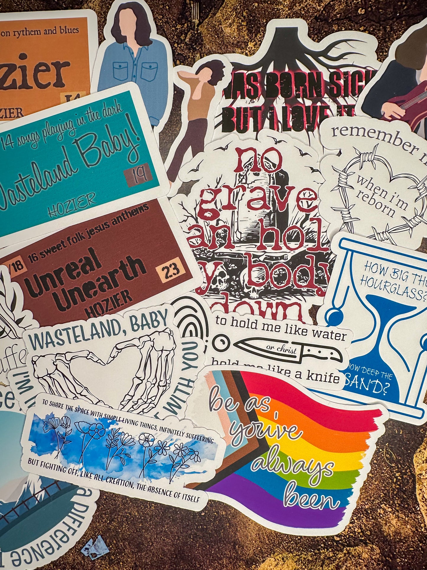 19 Hozier Stickers | Unreal Unearth Wasteland Baby Irish Folk Matte Finish
