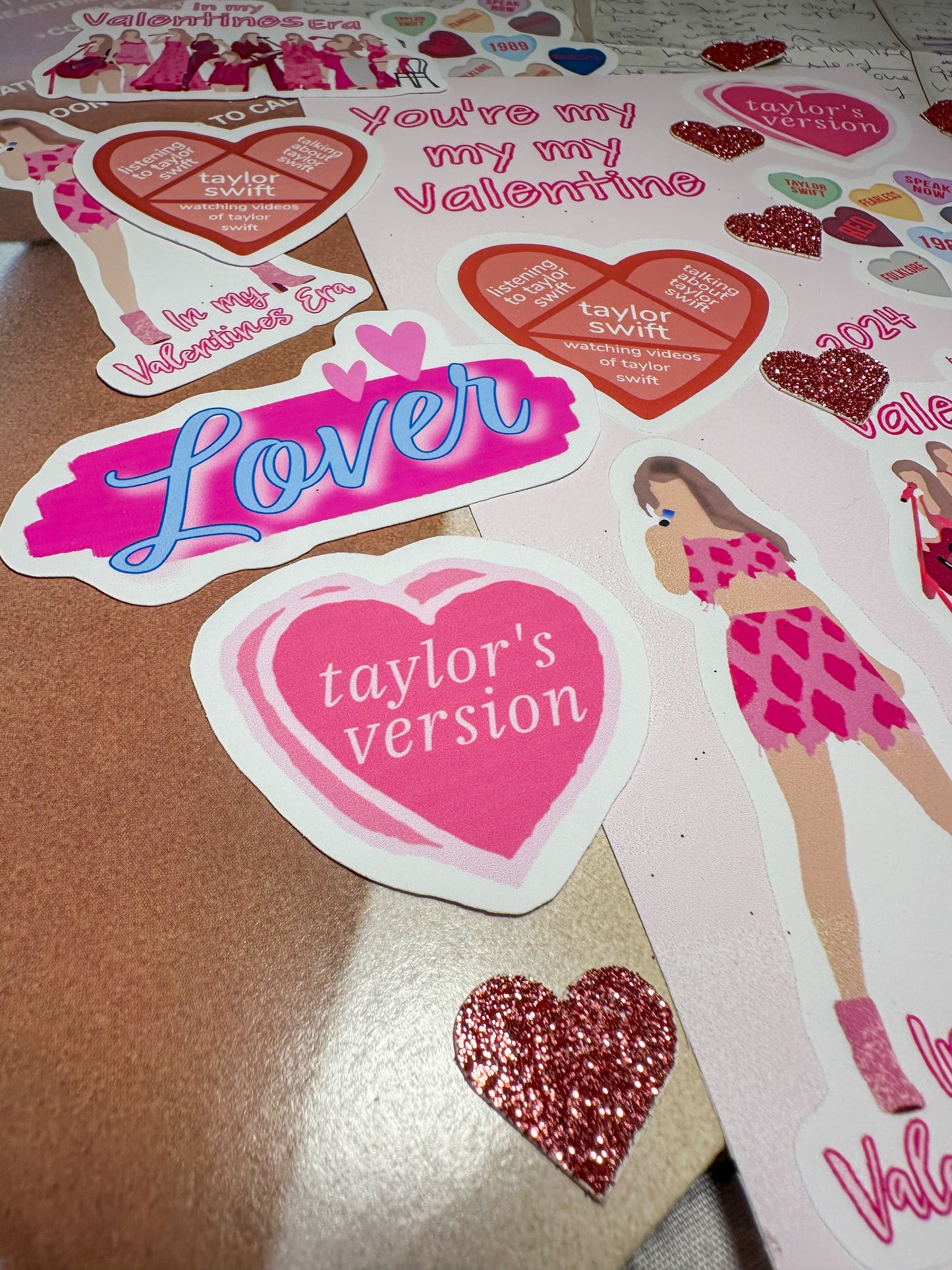 Taylor Swift Valentines Stickers | Eras Tour Galentines, In my Valentines Era, Swiftie gift