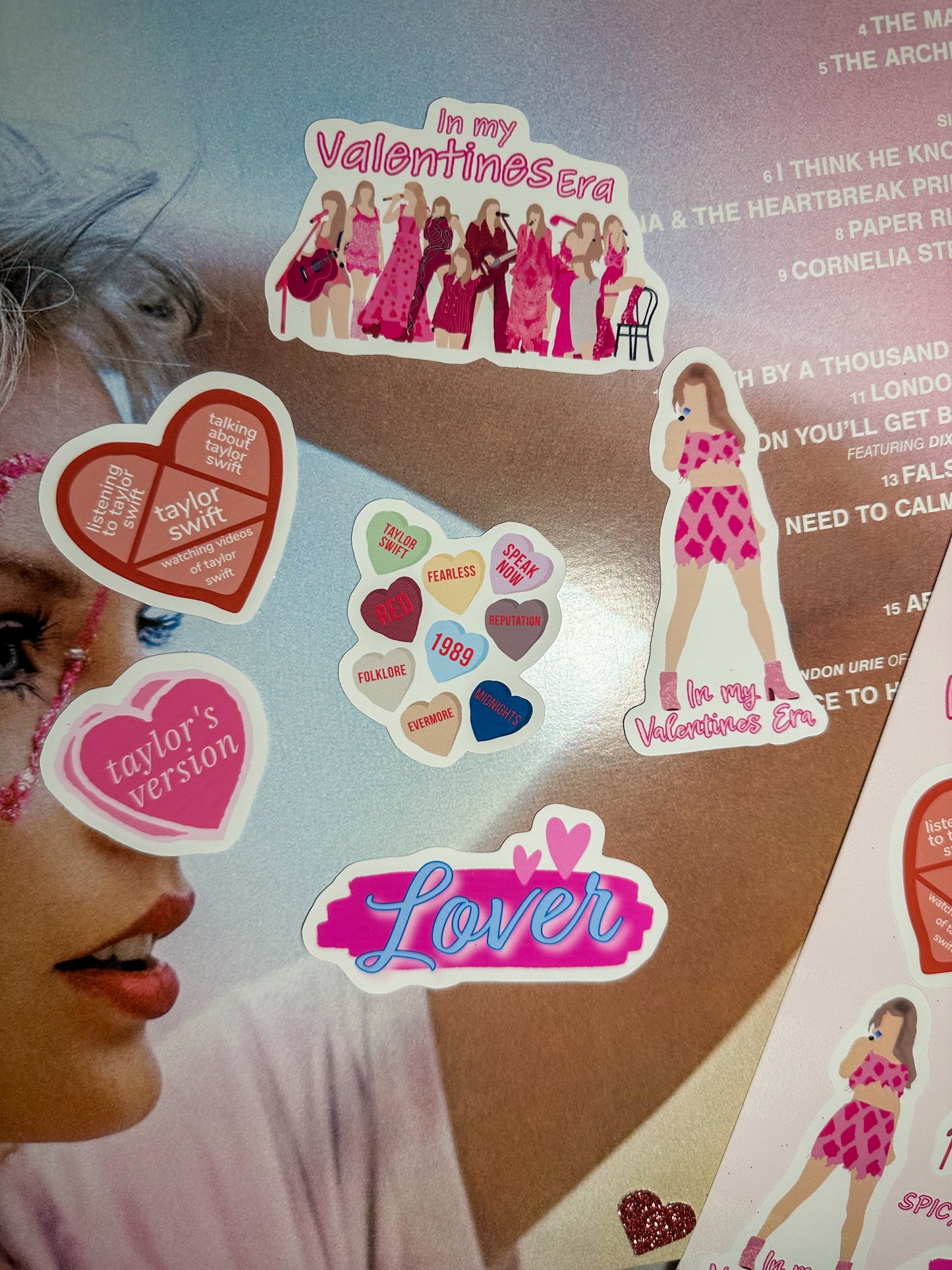 Taylor Swift Valentines Stickers | Eras Tour Galentines, In my Valentines Era, Swiftie gift