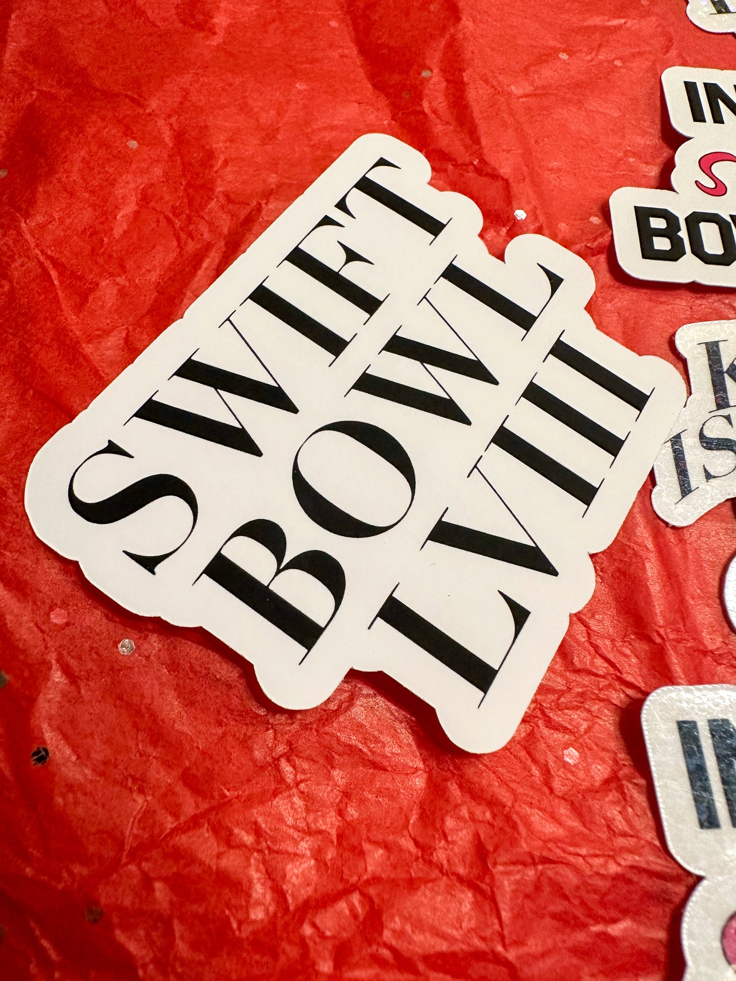 Swift Bowl 2024 Glitter & Matte Stickers Super Bowl LVIII