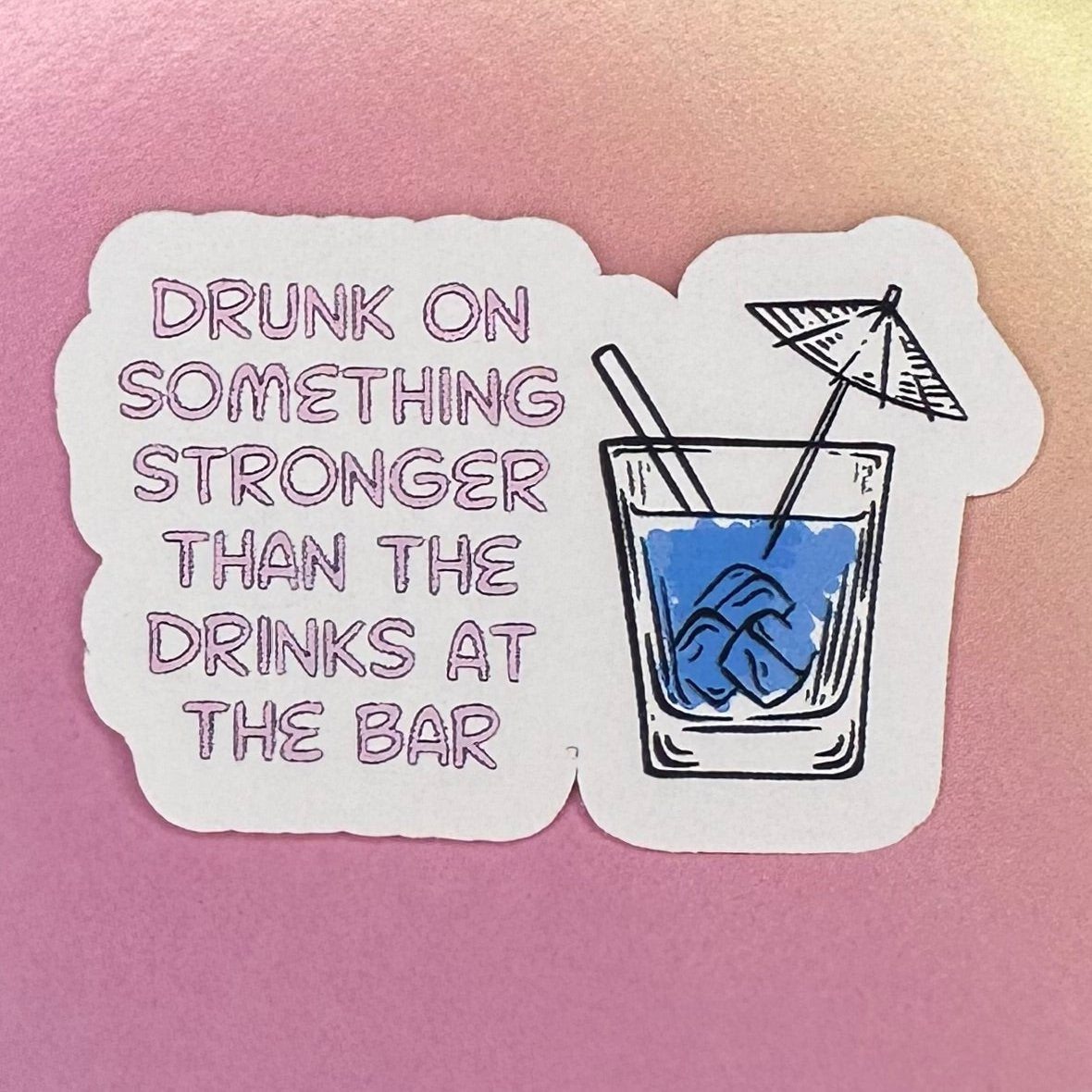 pink and blue lyrics TS7 sticker set