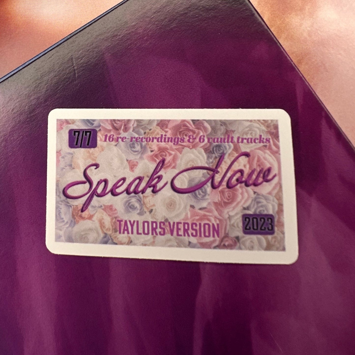 speak now or forever hold album TS3 sticker set