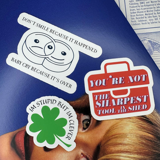 the sweetest short lyrics SC6 sticker set