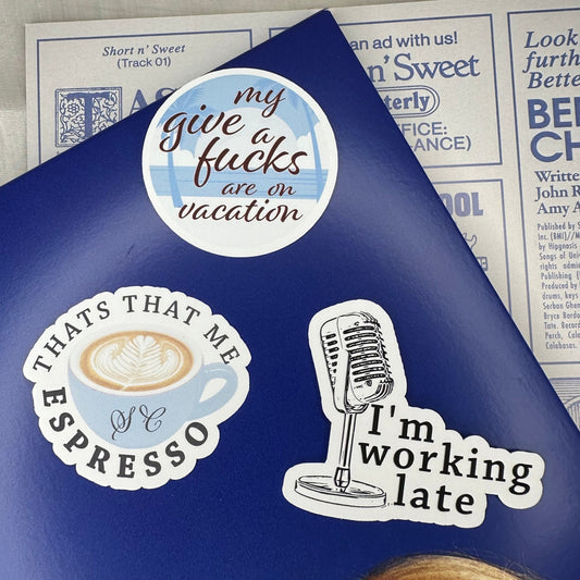 espresso SC6 lyric sticker set