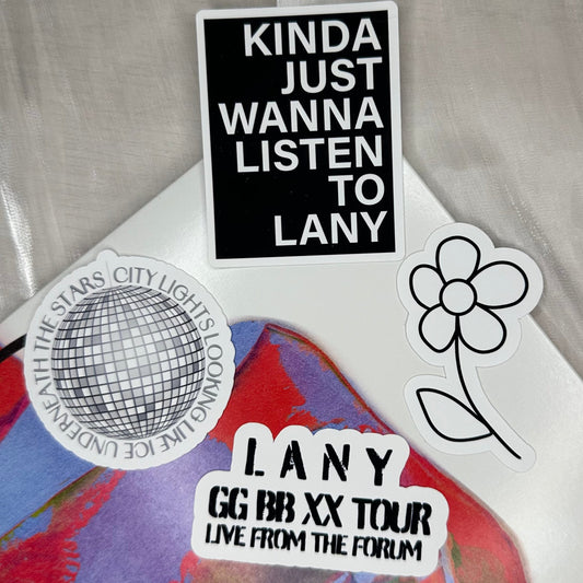 ggbbxx lyrics & band LA4 sticker set