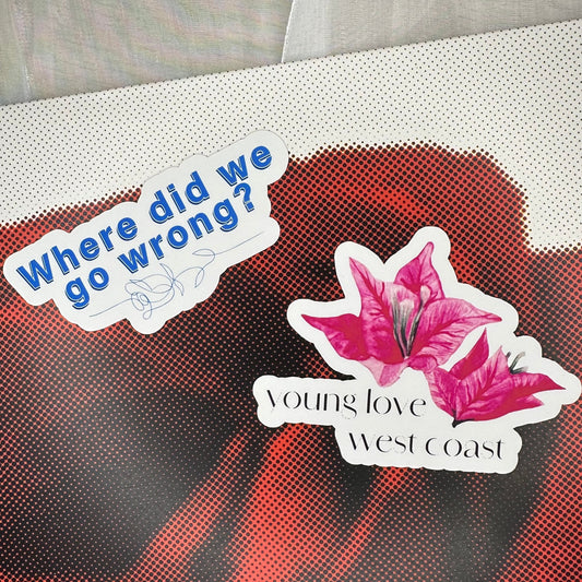 early lyrics LA1 sticker set