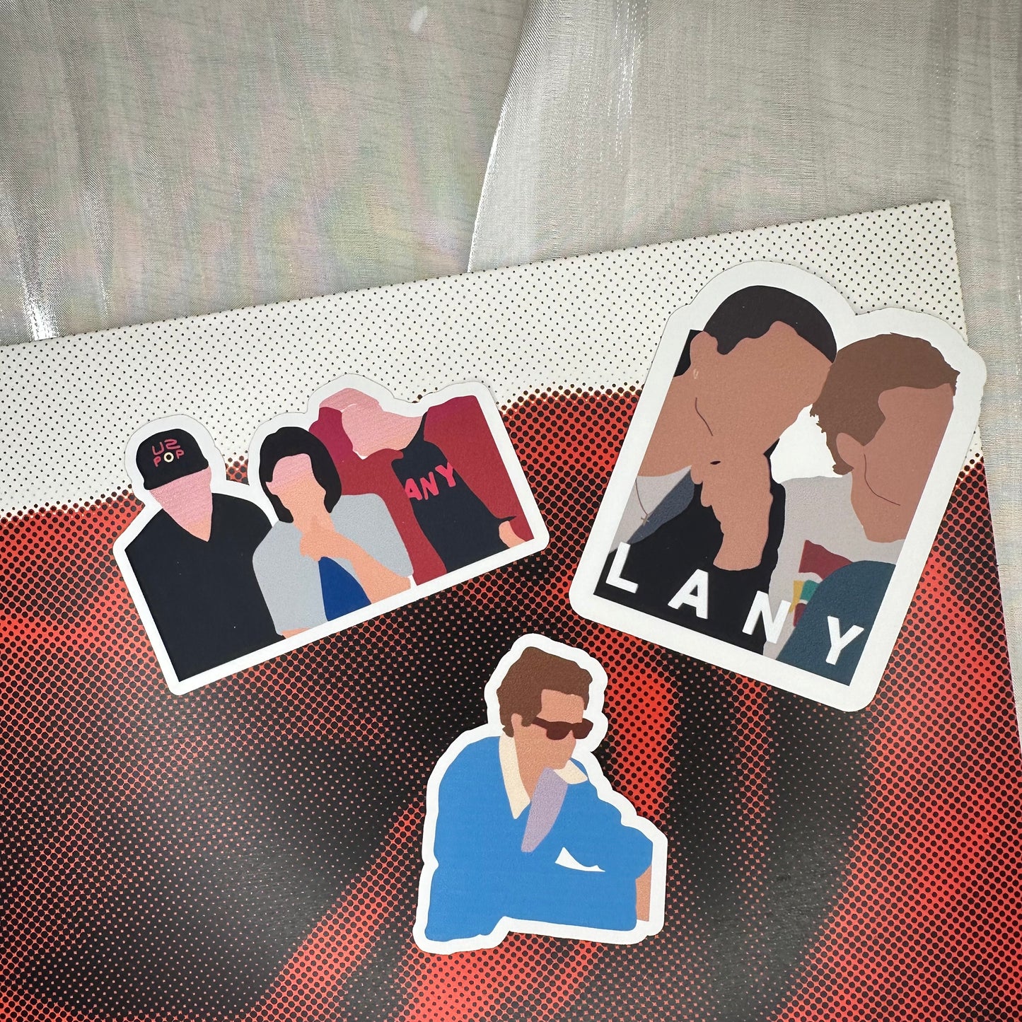 jake, paul n les dooodles LA1 sticker set