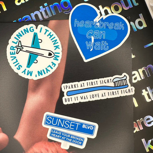 a beautiful blur lyrics LA5 sticker set