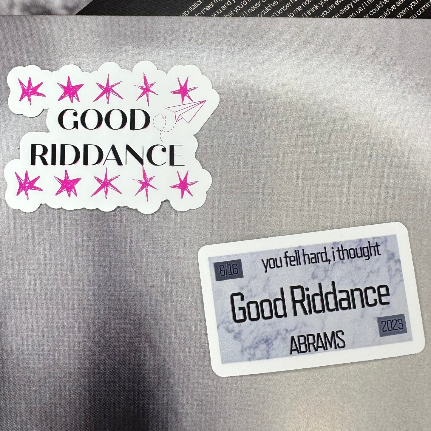 i thought good riddance GA3 sticker set