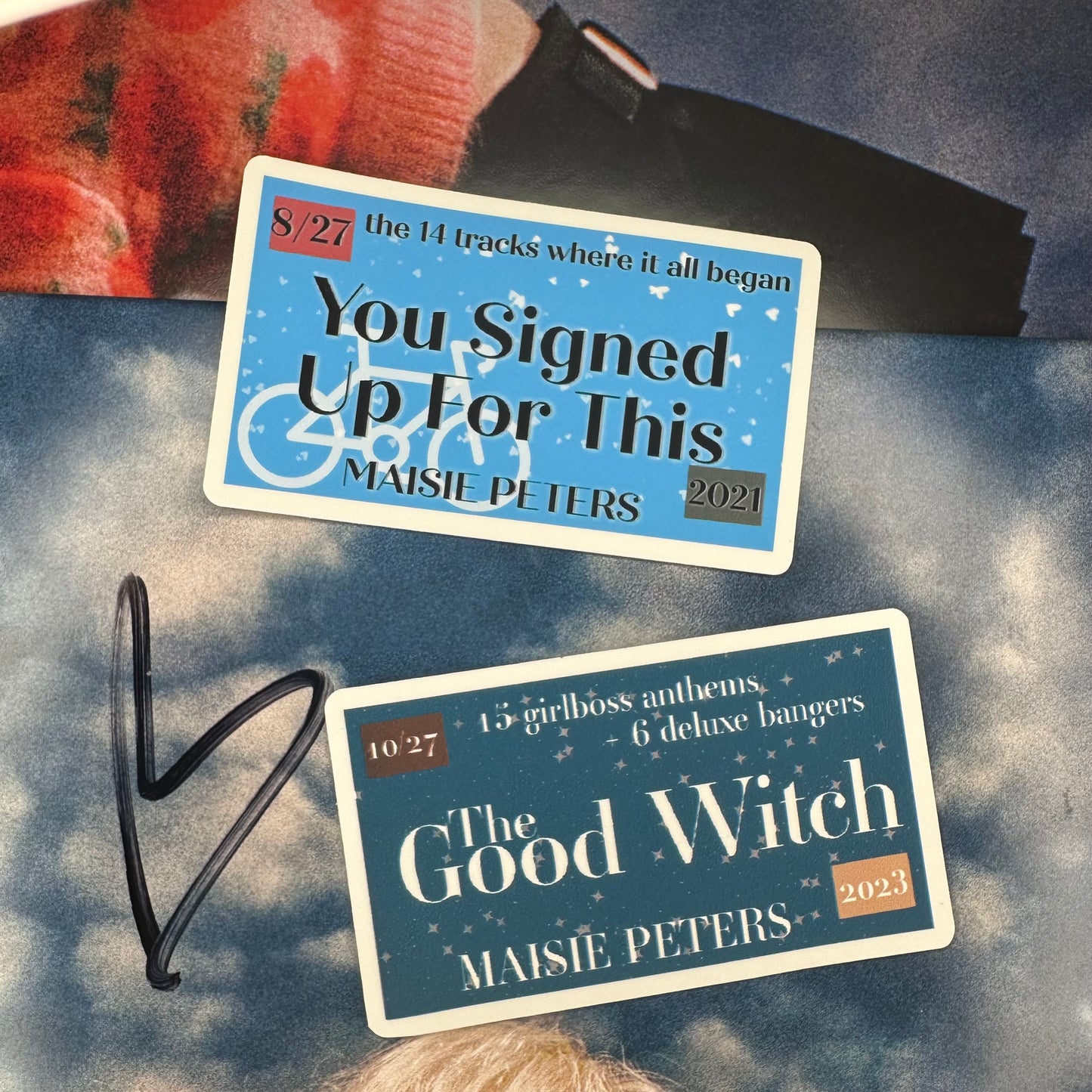 maisie license plate MP1  & 2 sticker set