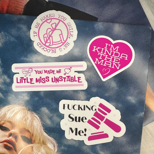 little miss pink good witch MP2 sticker set