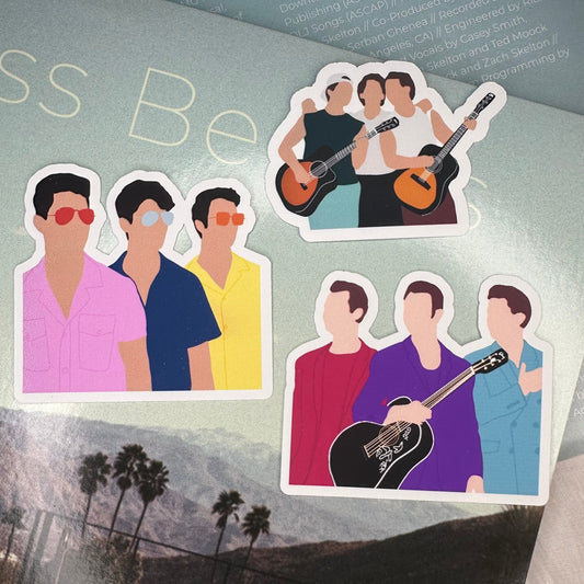 jonas brothers doodle JB sticker set