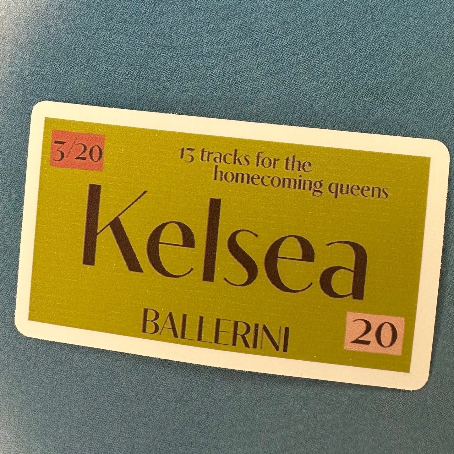 kelsea self titled KB3 lyric stickers