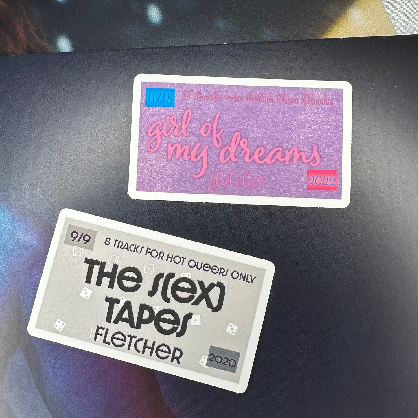 girl of my dreams & the s(ex) tapes FL album license plate sticker set