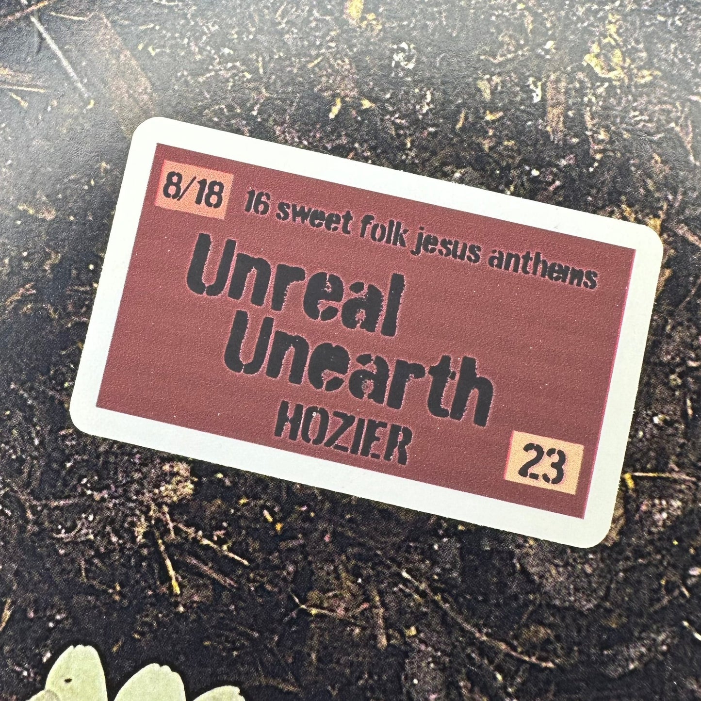 unreal unearth lyrics HZ3 sticker set