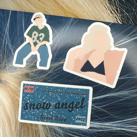 snow angel doodles RR1 sticker set