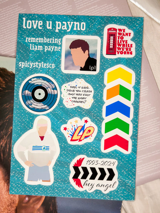 love you payno LP1 memorial sticker sheet