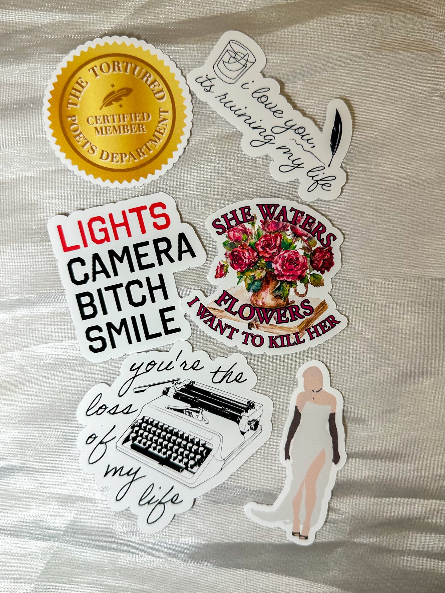 21pc TTPD Stickers The Tortured Poets Department TS Swiftie Eras Tour Matte & Glitter Finish