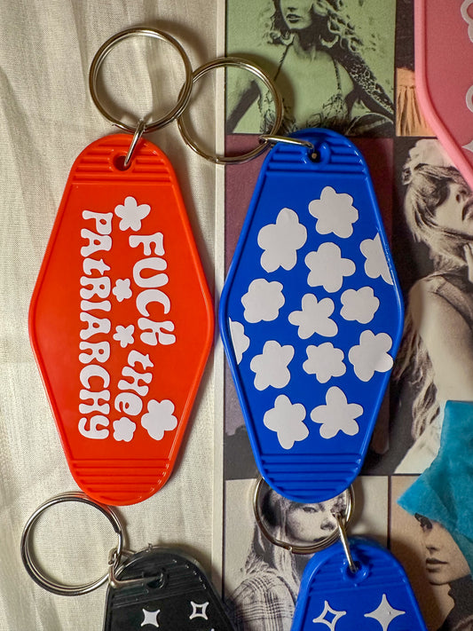 fuck the patriarchy TS4 motel keychain