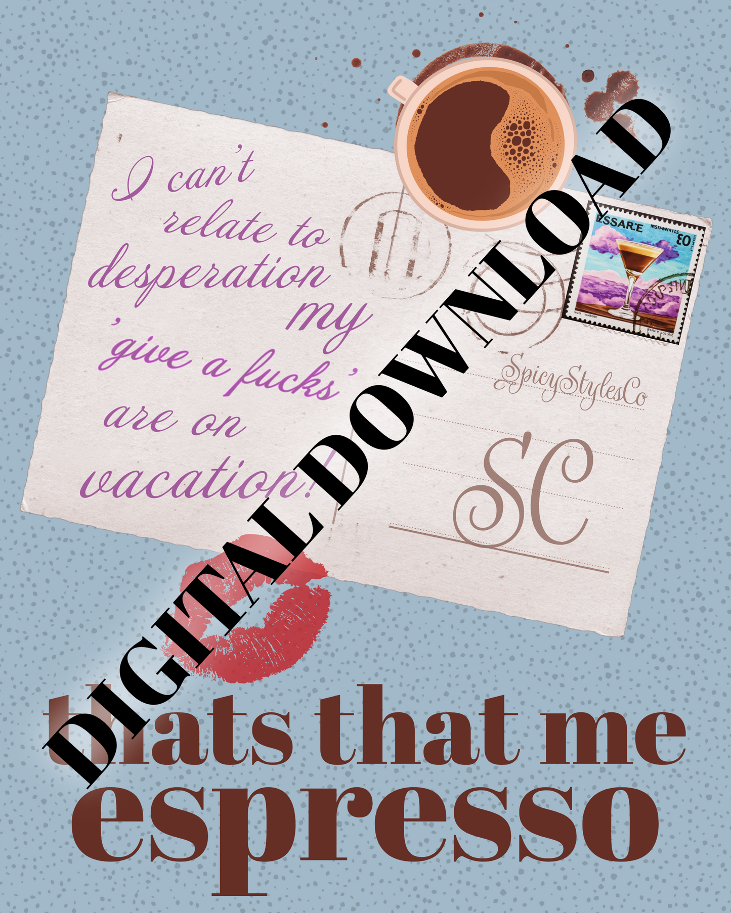 Espresso Sabrina Carpenter Lyric Poster | DIGITAL DOWNLOAD